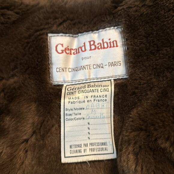 Vintage 80s Gerard Babin Paris Chocolate Brown Leather Faux Fur Lined Maxi Coat - Picture 5 of 7